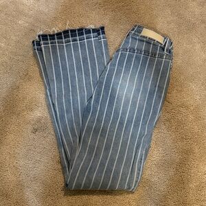 Striped Blue Women's Jeans